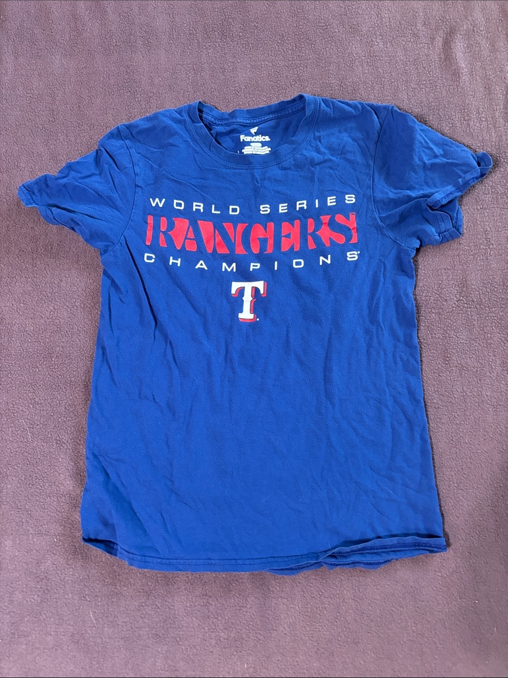 Blue Texas Rangers World Series Champions Tee 2023
